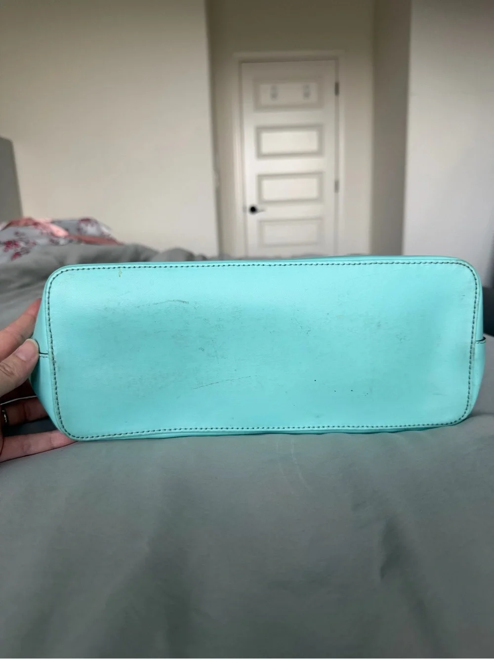 Kate Spade Teal Tote Bag - Classic Leather Shoulder Tote